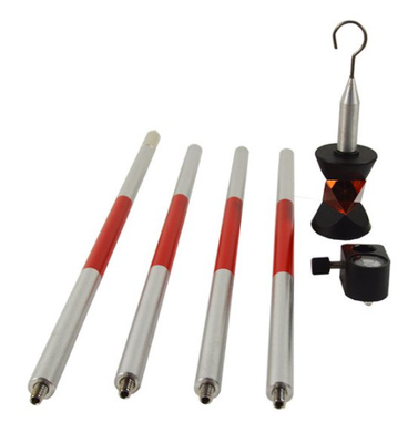 GRZ101 360 Degree Mini Prism Reflector with 4 Sections Poles