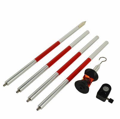 GRZ101 360 Degree Mini Prism Reflector with 4 Sections Poles