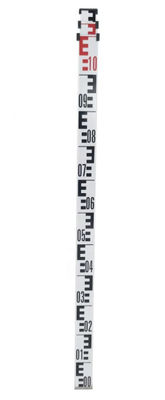 Bubble Aluminium Levelling Staff 3m Telescopic Measuring Staff
